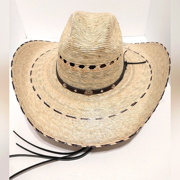 San Diego Hat Co. Palm Leaf Mexican Wide Brim Straw Hat, NWT, OS‎ - Picture 1 of 10
